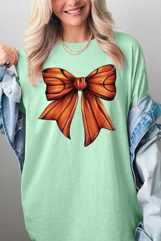 Coquette Basketball Bow Graphic Heavy Cotton Tee