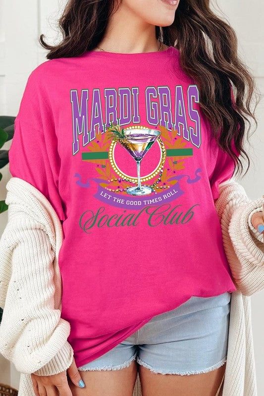 Mardi Gras Cocktail Graphic Plus Heavy Cotton Tee