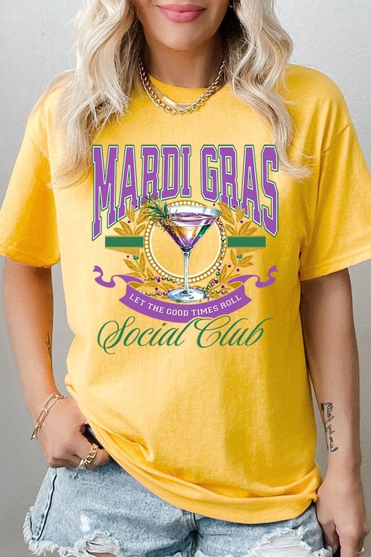 Mardi Gras Cocktail Graphic Plus Heavy Cotton Tee