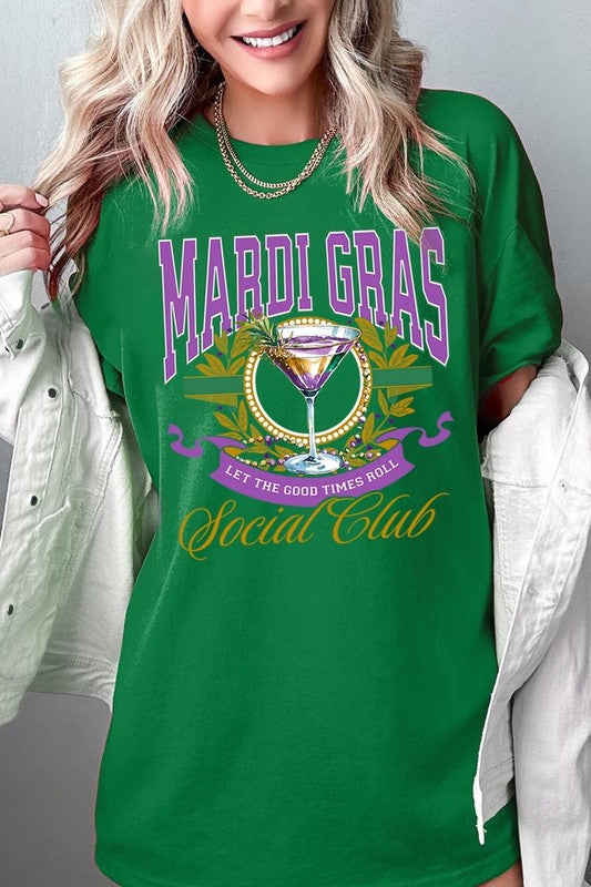 Mardi Gras Cocktail Graphic Plus Heavy Cotton Tee