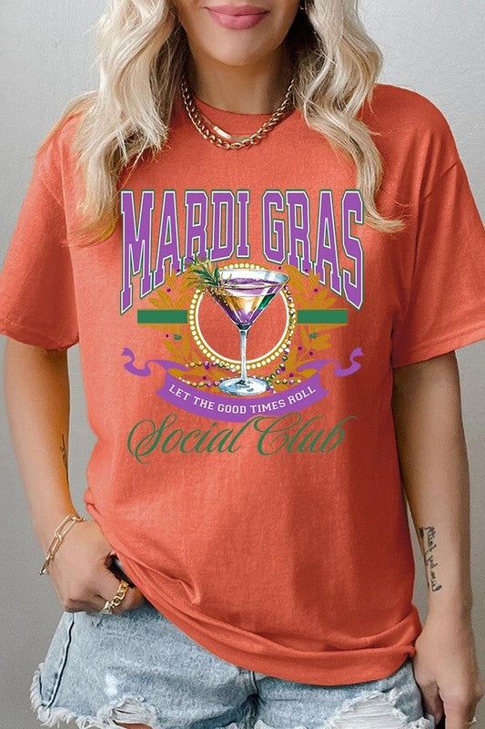 Mardi Gras Cocktail Graphic Plus Heavy Cotton Tee