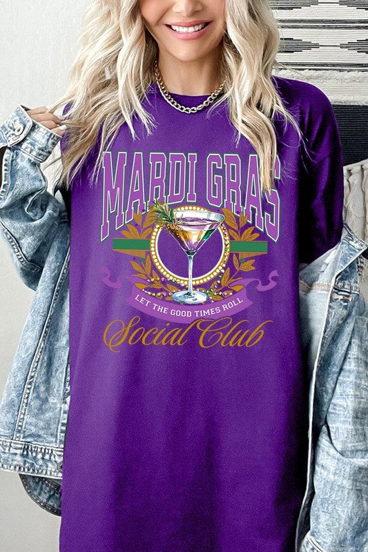 Mardi Gras Cocktail Graphic Plus Heavy Cotton Tee