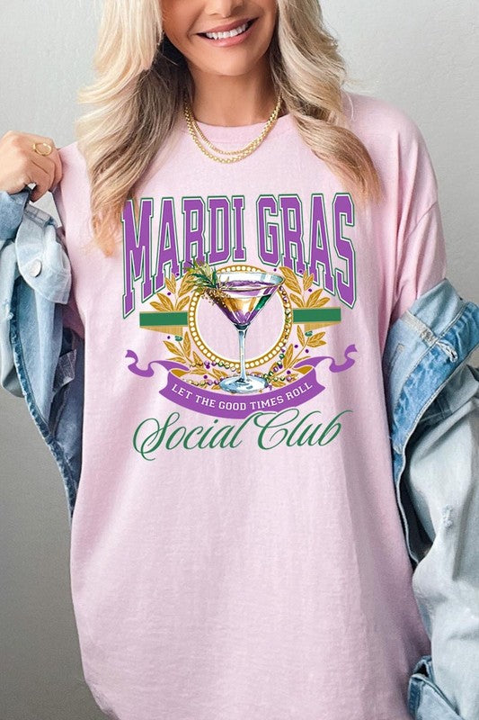 Mardi Gras Cocktail Graphic Plus Heavy Cotton Tee