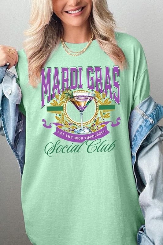Mardi Gras Cocktail Graphic Plus Heavy Cotton Tee