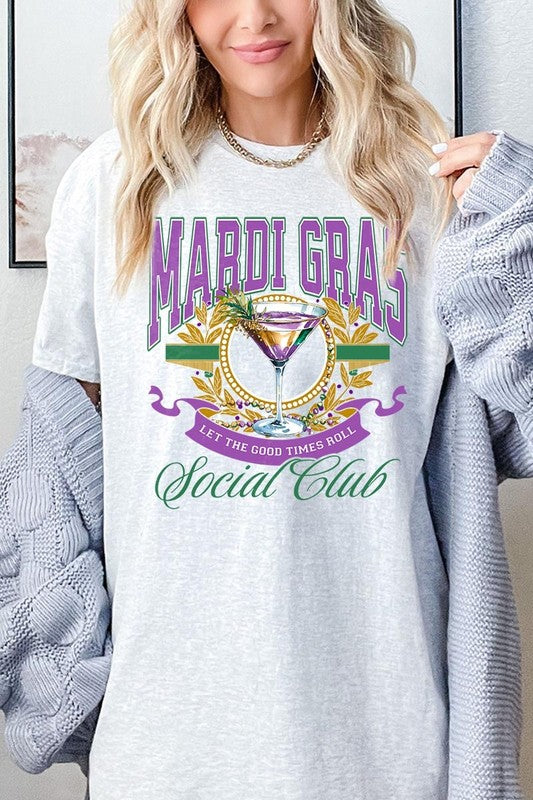 Mardi Gras Cocktail Graphic Plus Heavy Cotton Tee