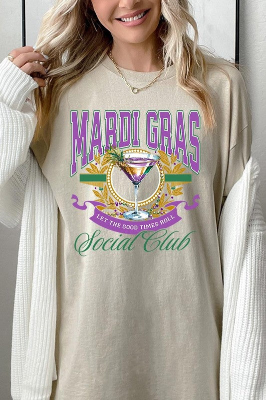Mardi Gras Cocktail Graphic Plus Heavy Cotton Tee