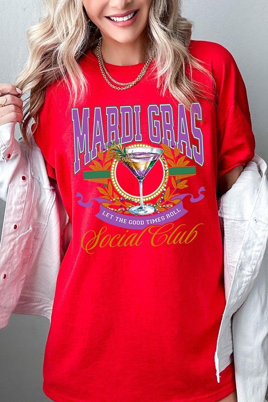 Mardi Gras Cocktail Graphic Plus Heavy Cotton Tee