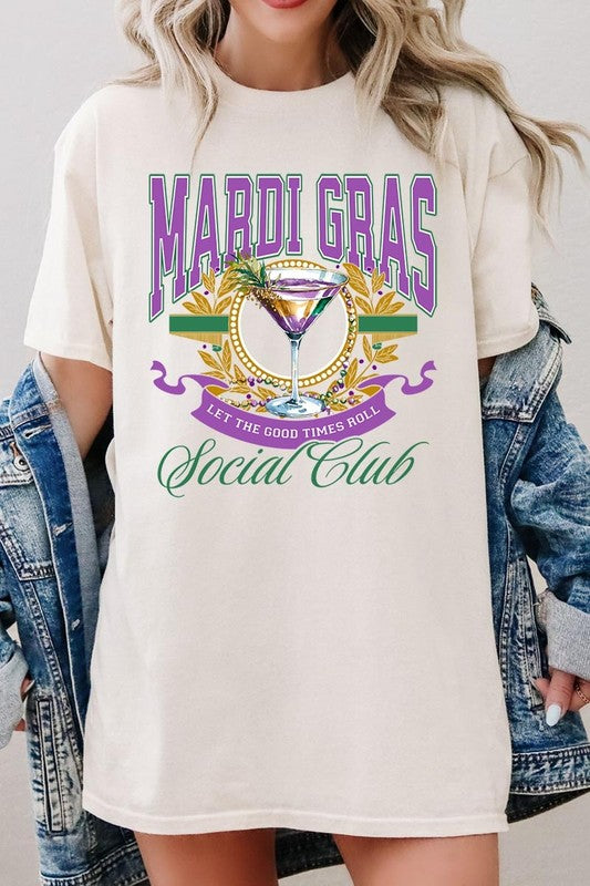 Mardi Gras Cocktail Graphic Plus Heavy Cotton Tee