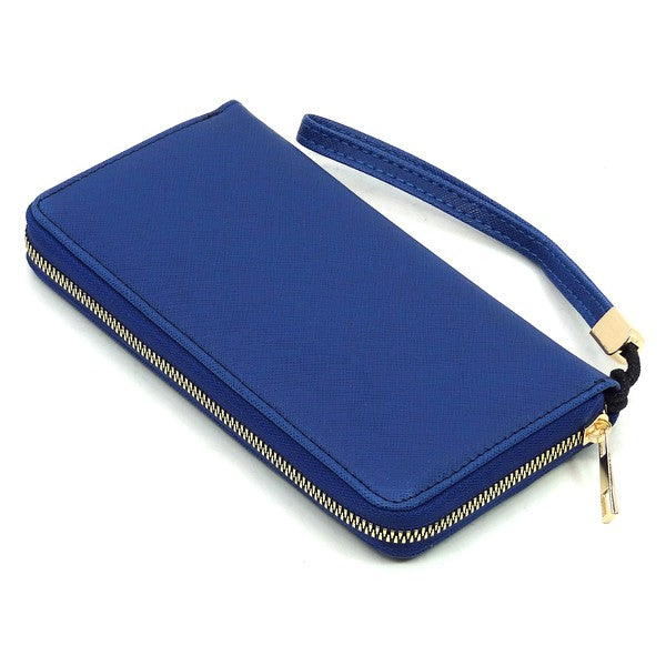 Saffiano Zip Around Wallet Wristlet