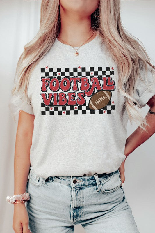 CHECKER FOOTBALL VIBES GRAPHIC TEE