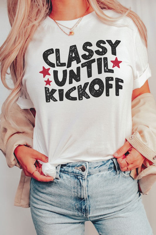 CLASSY UNTIL KICKOFF GRAPHIC TEE