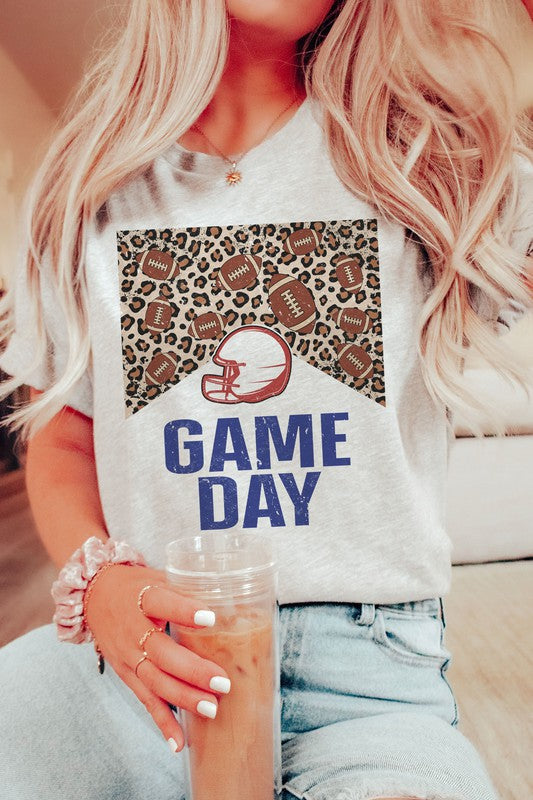 LEOPARD FOOTBALL GAME DAY GRAPHIC TEE