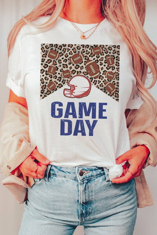 LEOPARD FOOTBALL GAME DAY GRAPHIC TEE