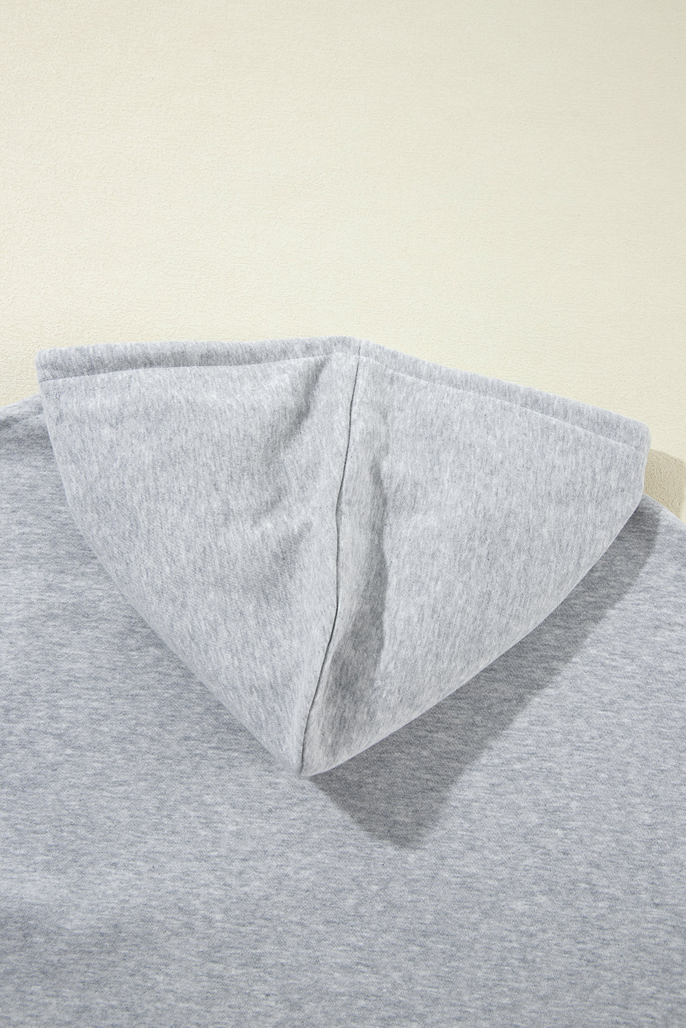 Light Grey Kangaroo Pocket Drawstring Oversized Hoodie