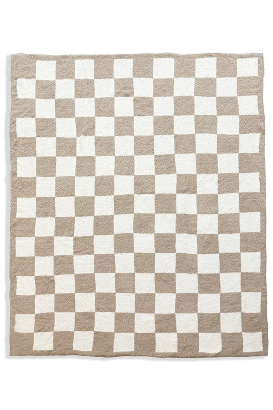 Luxe Soft Checkerboard Checker Throw Blanket