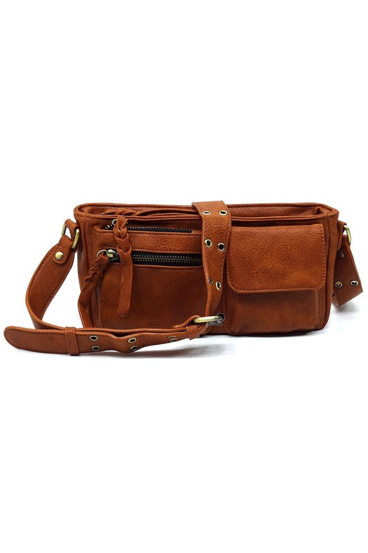 Fashion Buckle Strap Crossbody Bag