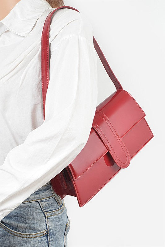 Patent Finish Iconic Shoulder Bag