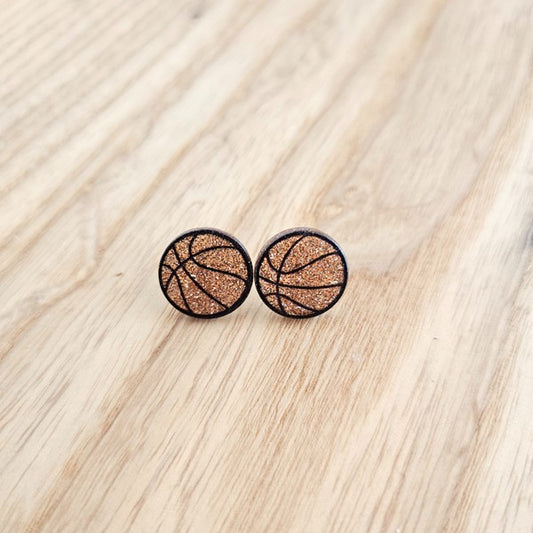 Glitter Basketball Studs