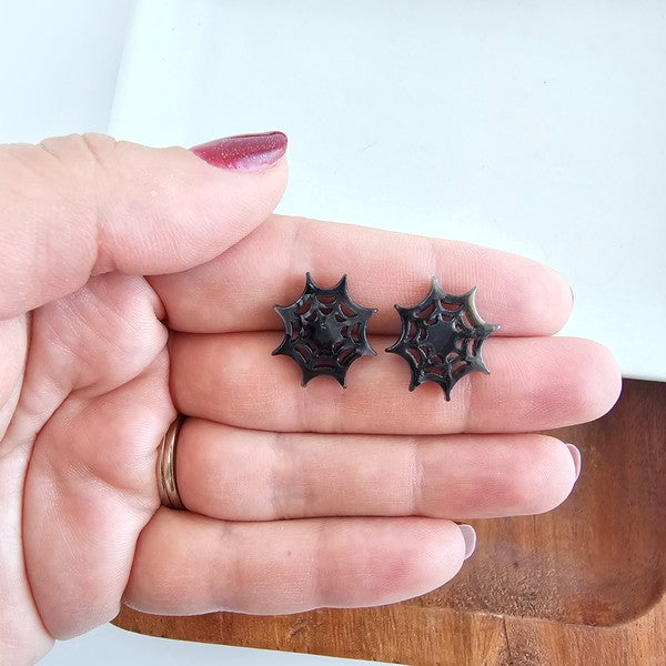 Spider Web Studs - Black