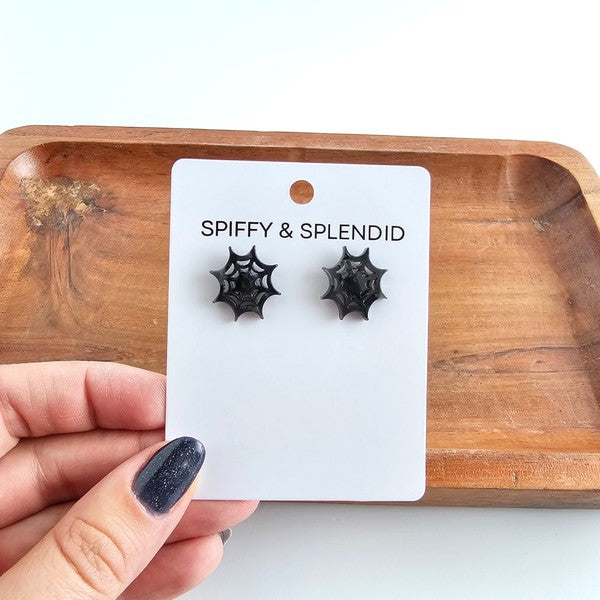 Spider Web Studs - Black