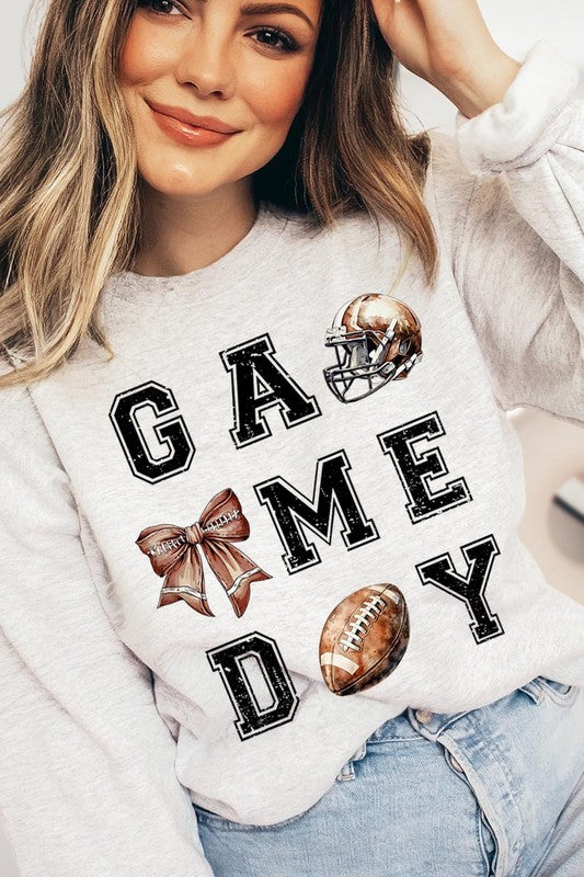 Game day Football Graphic Fleece Sweatshirts