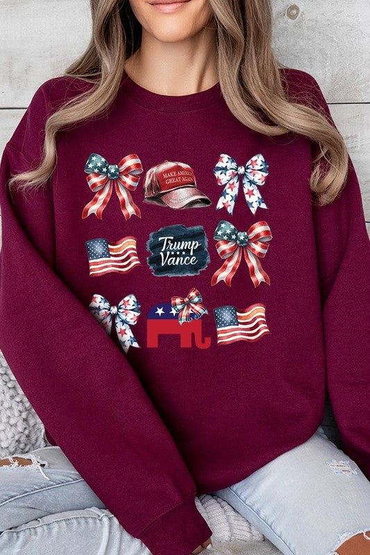 Coquette Trump Graphic Fleece Sweatshirts