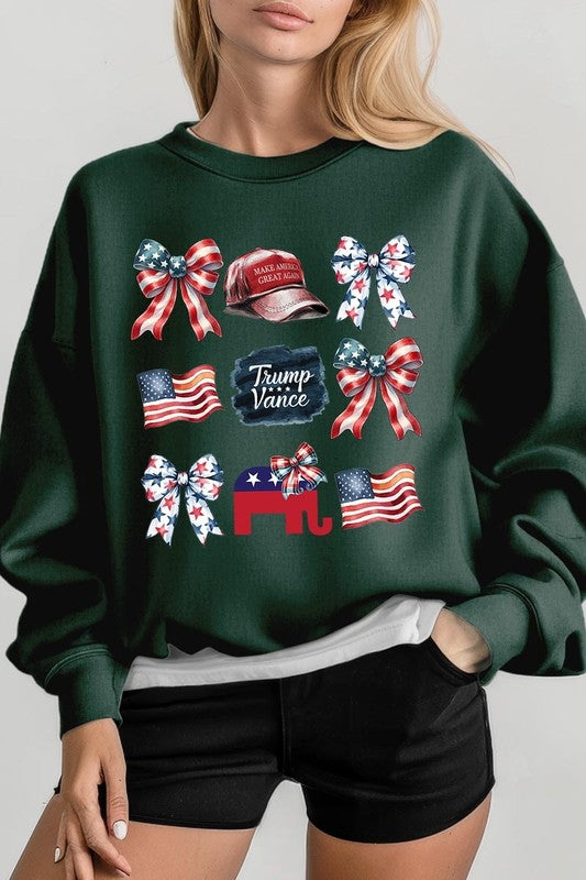 Coquette Trump Graphic Fleece Sweatshirts