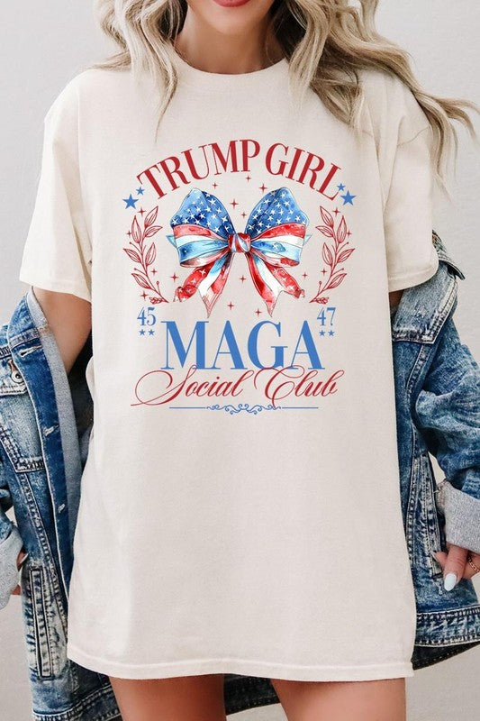 Trump Girl Maga Graphic Heavy Cotton Tee