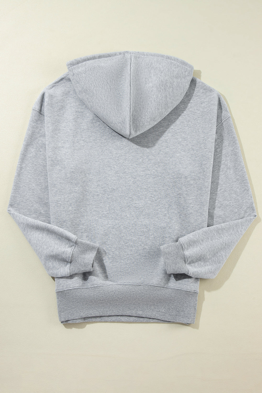 Light Grey Kangaroo Pocket Drawstring Oversized Hoodie