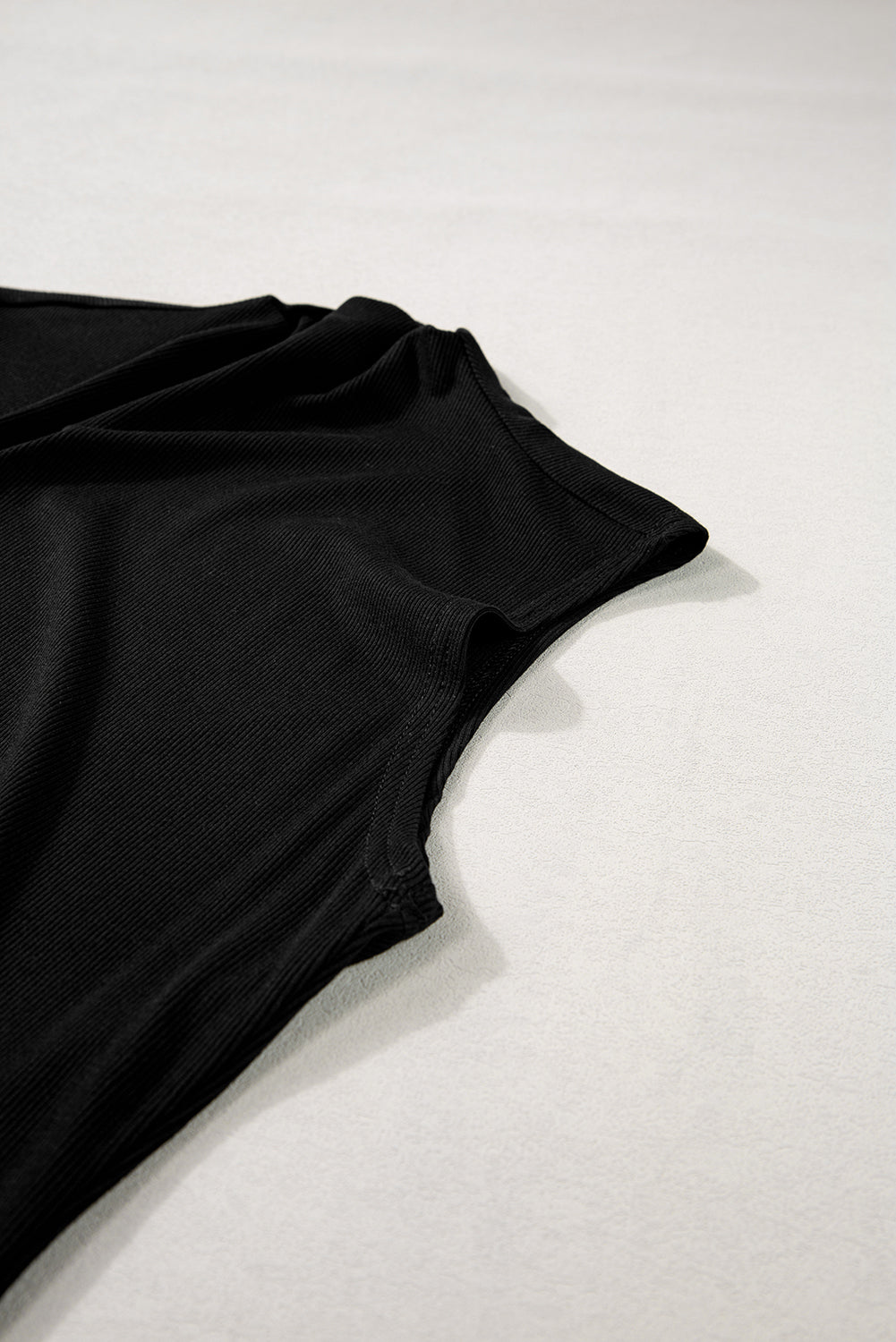 Black Solid Color Mock Neck Tank Top