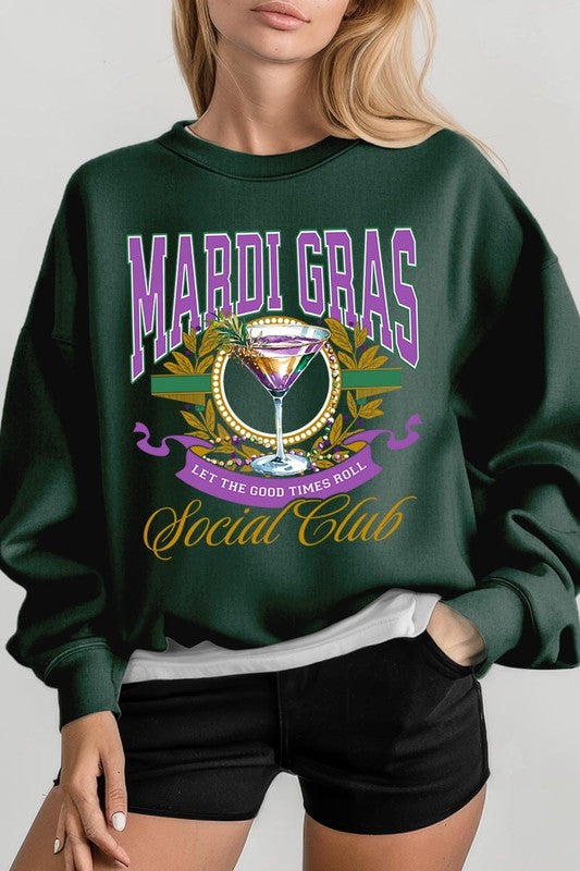 Mardi Gras Cocktail Graphic Sweatshirt
