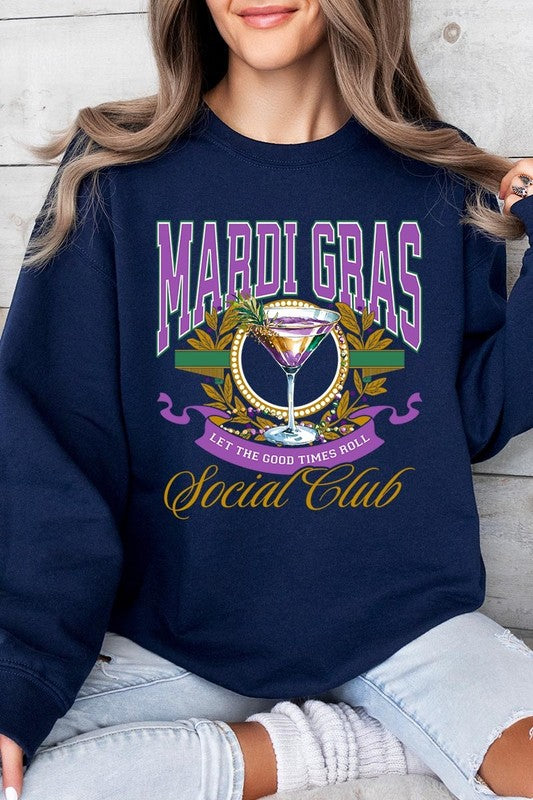 Mardi Gras Cocktail Graphic Sweatshirt