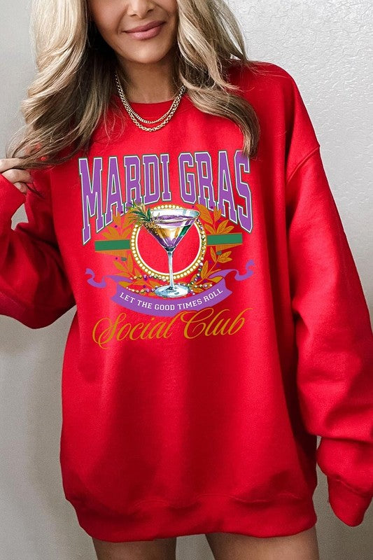 Mardi Gras Cocktail Graphic Sweatshirt