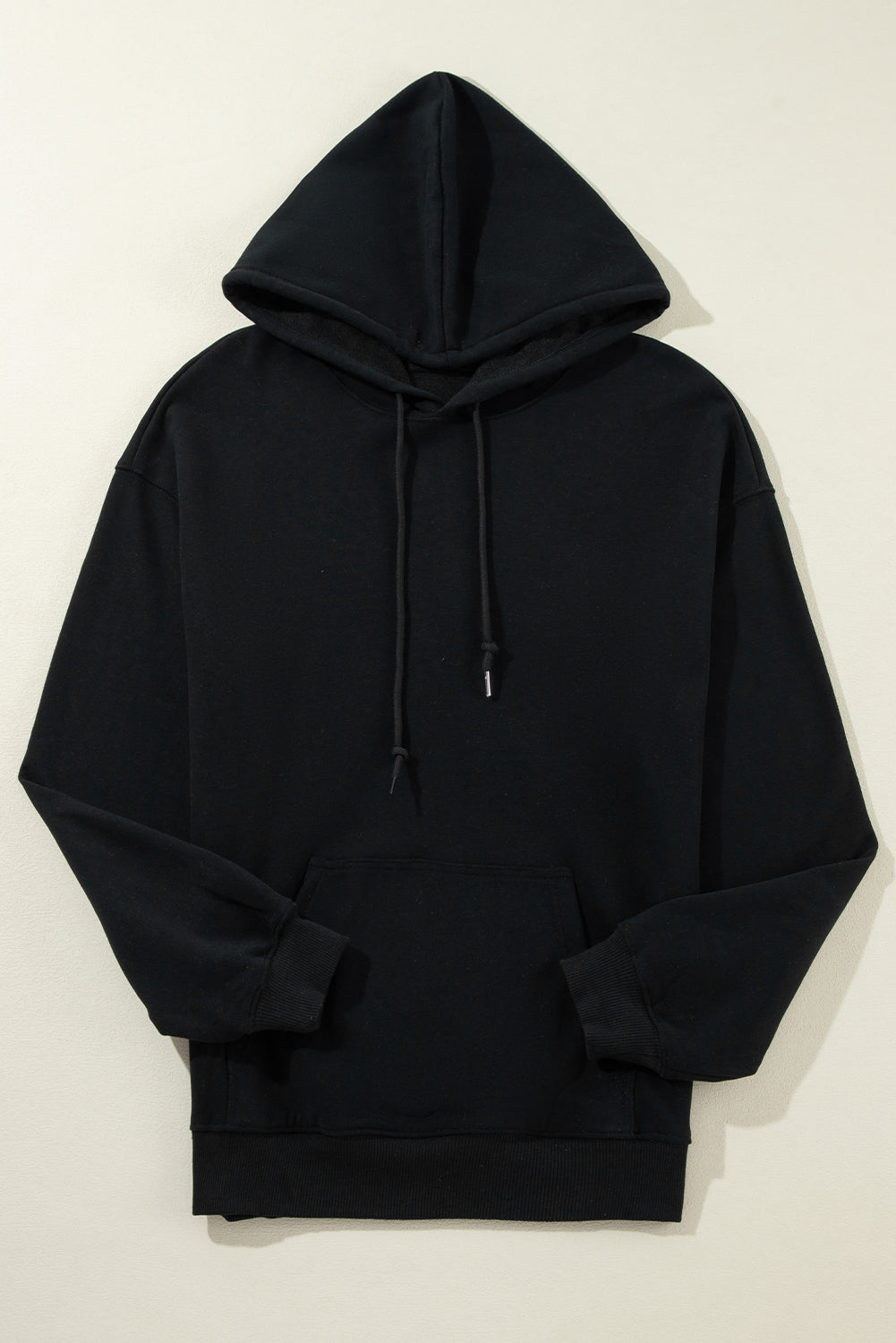 Light Grey Kangaroo Pocket Drawstring Oversized Hoodie