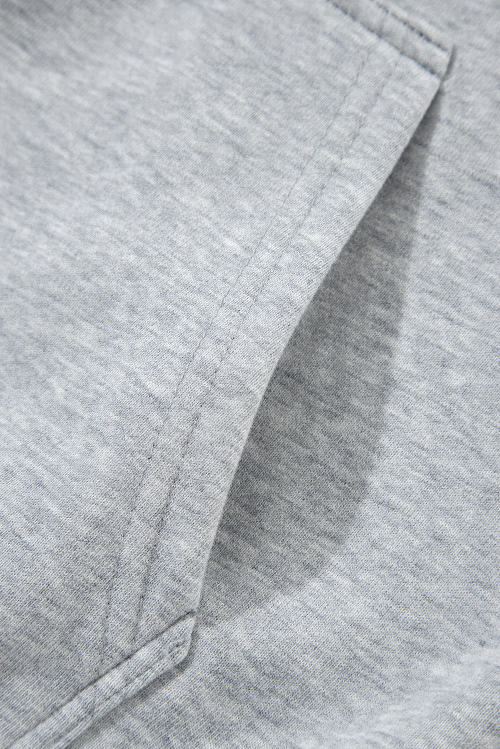 Light Grey Kangaroo Pocket Drawstring Oversized Hoodie