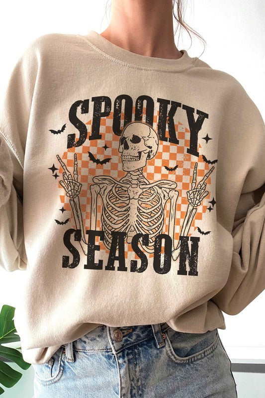 SPOOKY SEASON SKELETON Graphic Sweatshirt