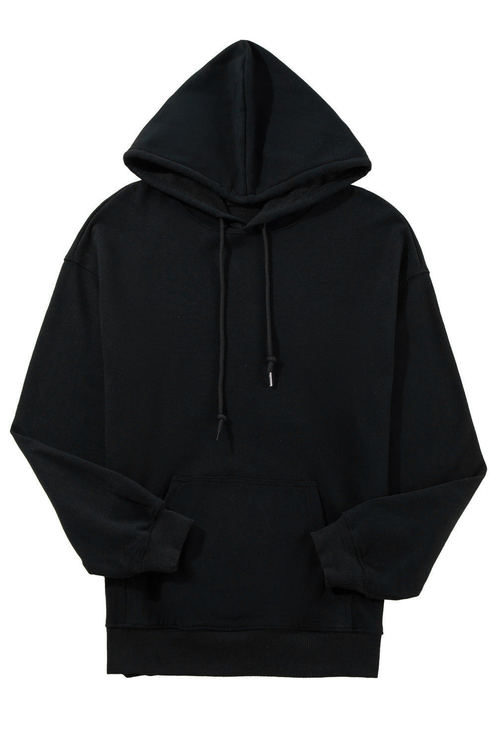 Light Grey Kangaroo Pocket Drawstring Oversized Hoodie