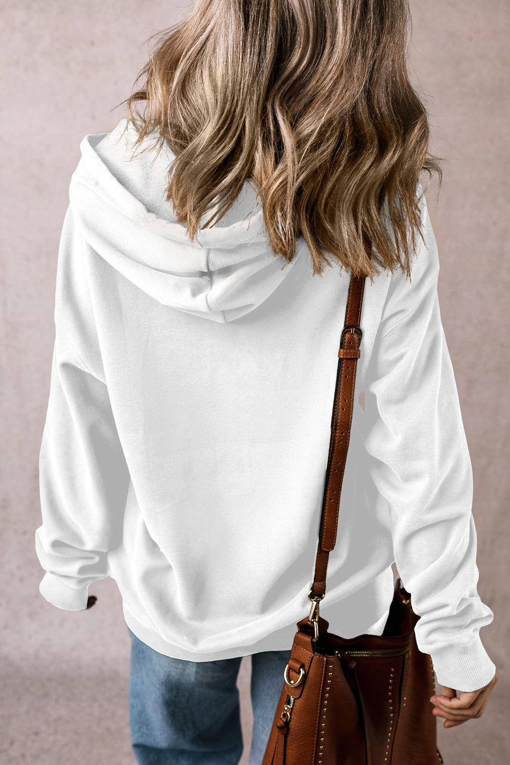 Light Grey Kangaroo Pocket Drawstring Oversized Hoodie