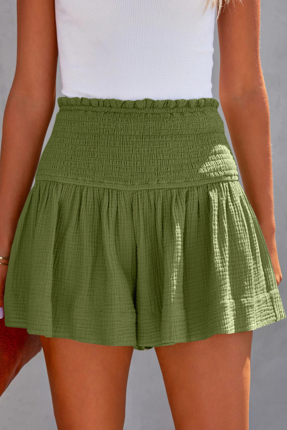 Smocked Waistband Shorts